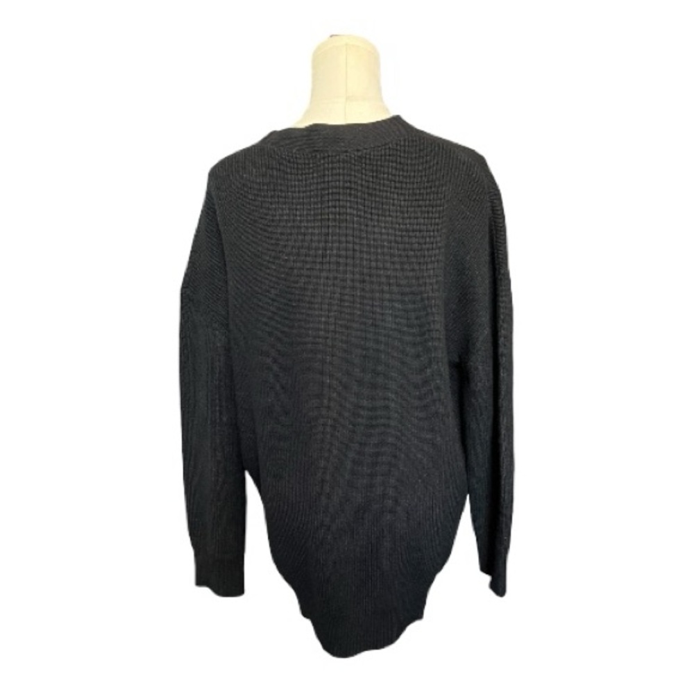 NWOT Lillusory Black Oversized V-Neck Button-Front Cardigan | Sz S - Picture 4 of 6